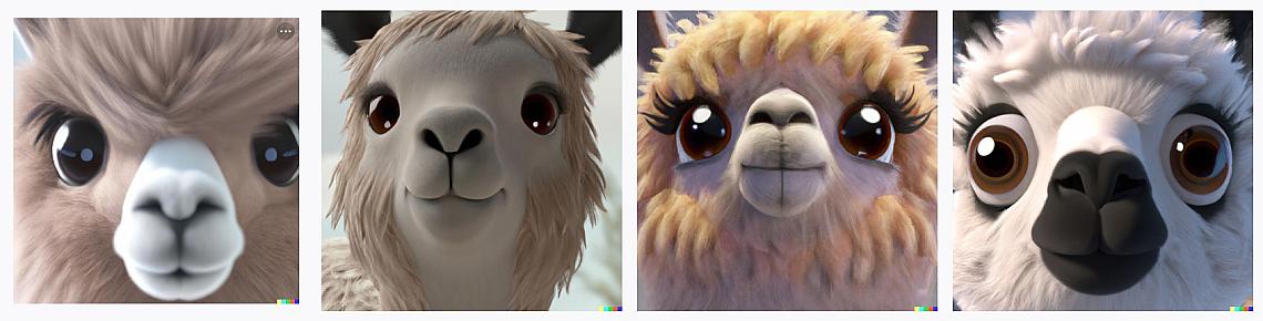 &lt;p&gt;Генерирано с DALL-E 2, примерен текст: 3d fluffy llama, closeup cute and adorable, cute big circular reflective eyes, long fuzzy fur, Pixar render, unreal engine cinematic smooth, intricate detail, cinematic&lt;/p&gt;